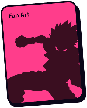 Fan Art card, with a fighter silhouette